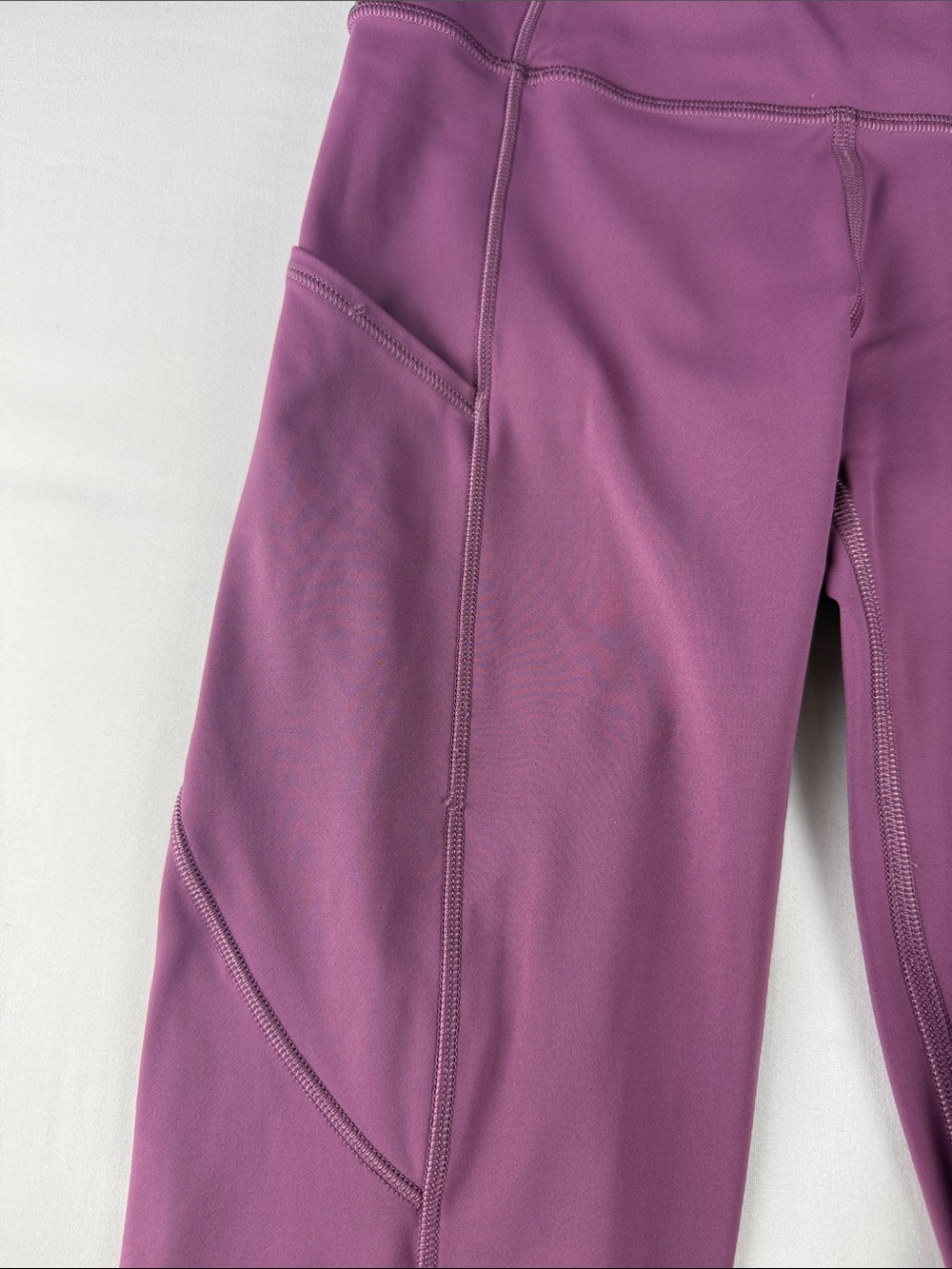 Lululemon Fast & Free 7/8 Tight II *Non-Reflective Nulux 25" Vintage Plum Size 4 - Picture 3 of 12